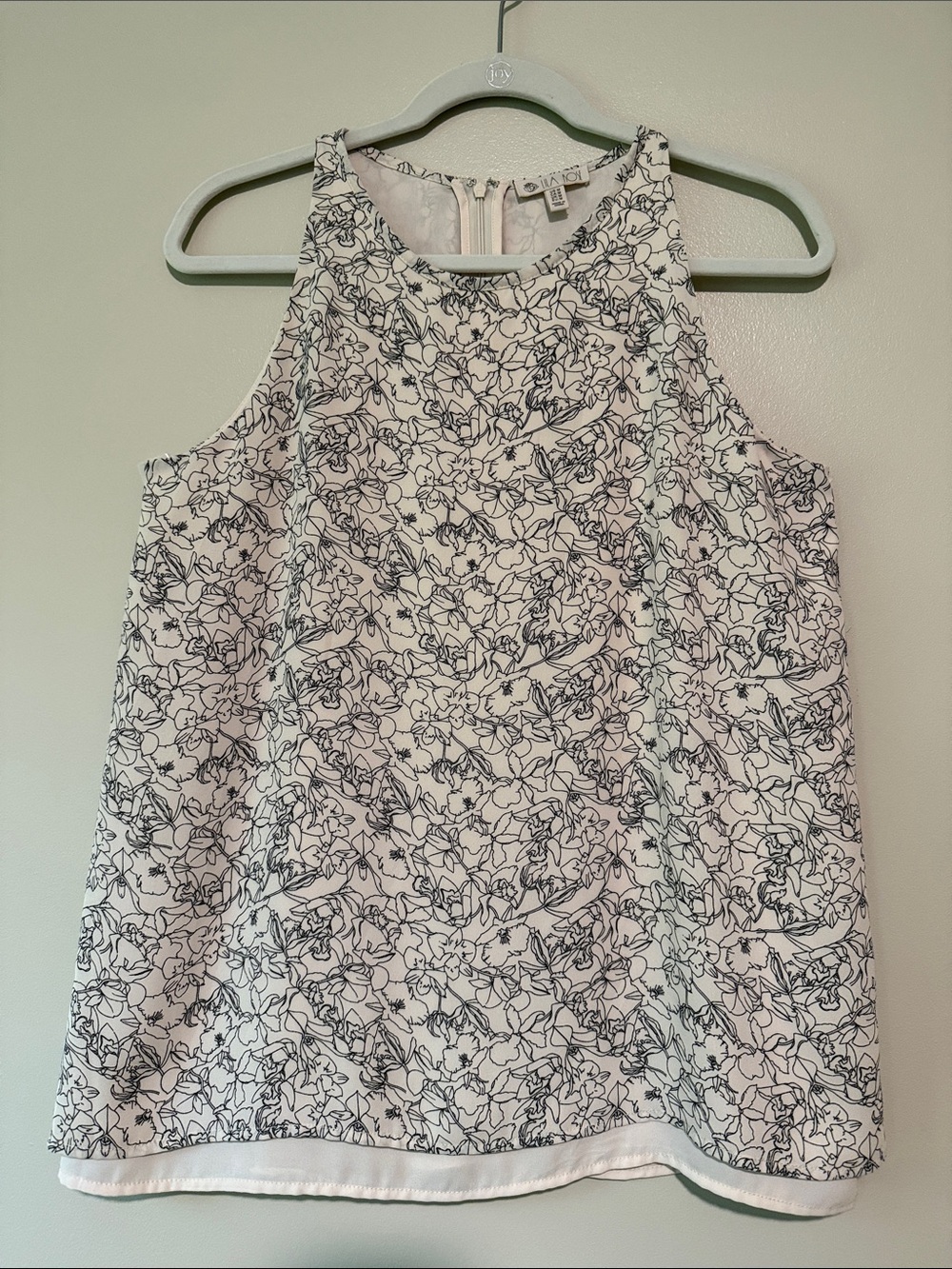Lila Rose Cream Floral-Print Sleeveless Tank